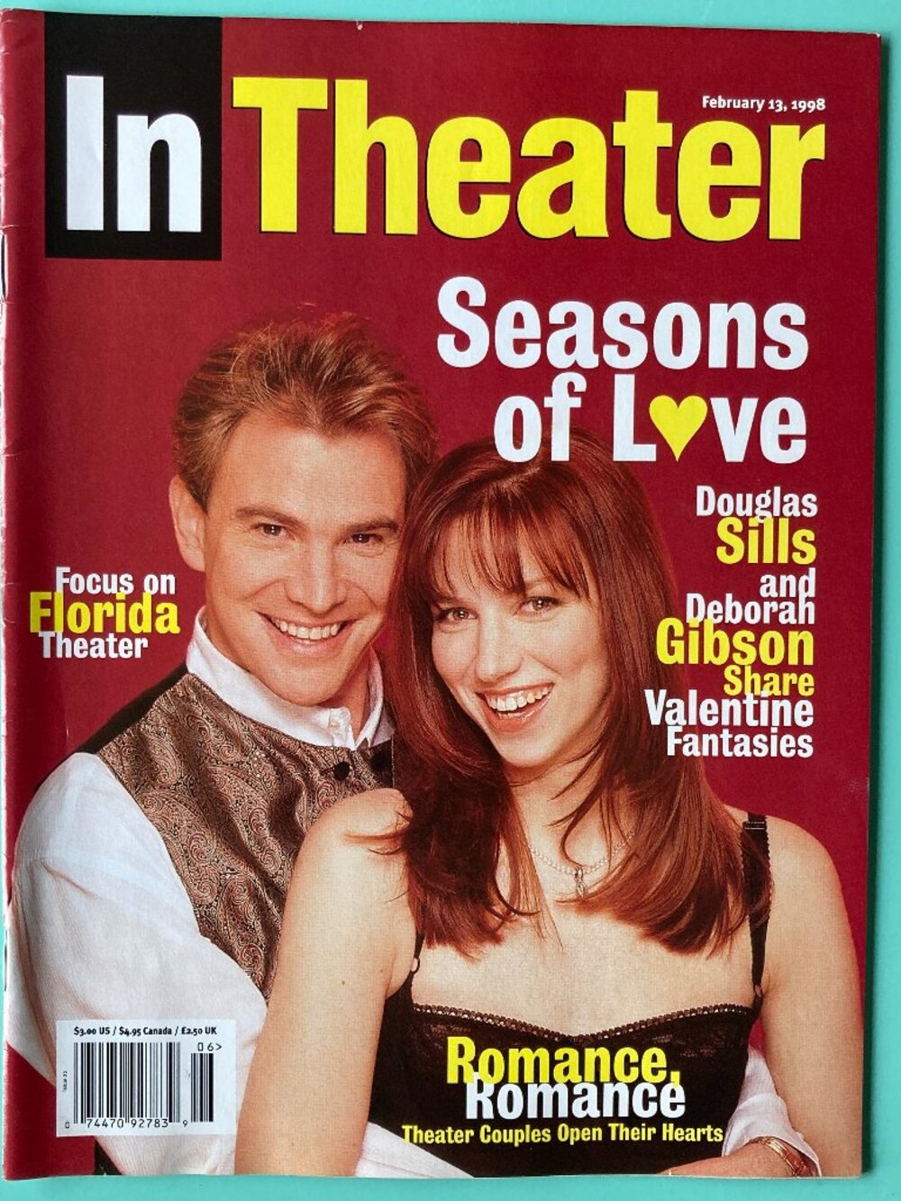 Douglas Sills & Deborah Gibson In theater Magazine February 13 1998 Valentine's